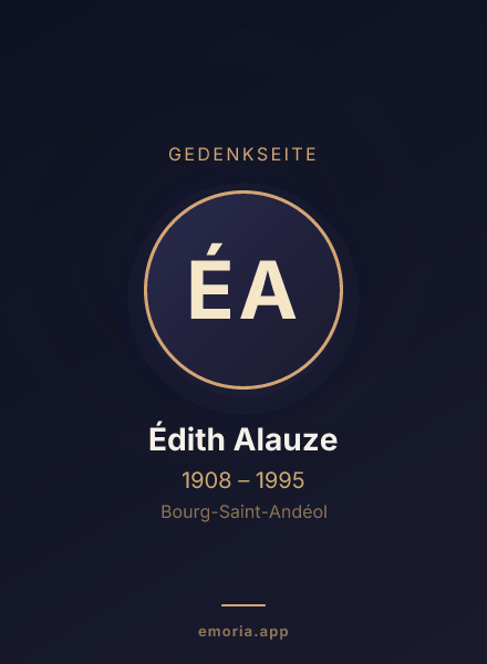 Gedenkportrait von Édith Alauze