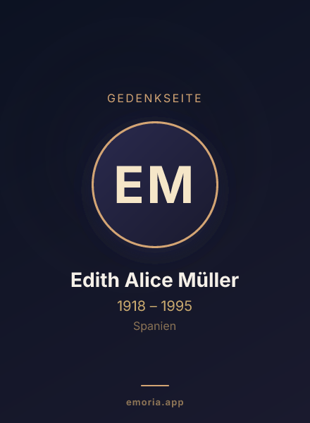 Gedenkportrait von Edith Alice Müller