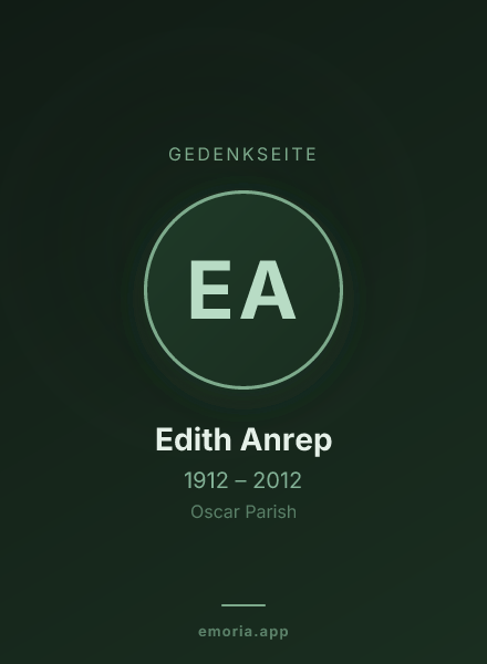 Gedenkportrait von Edith Anrep