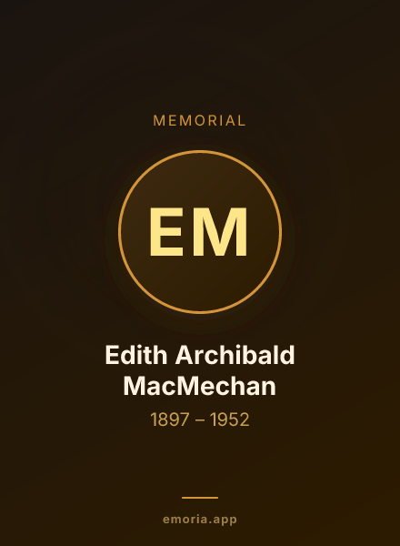 Memorial portrait of Edith Archibald MacMechan