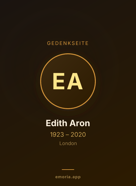Gedenkportrait von Edith Aron