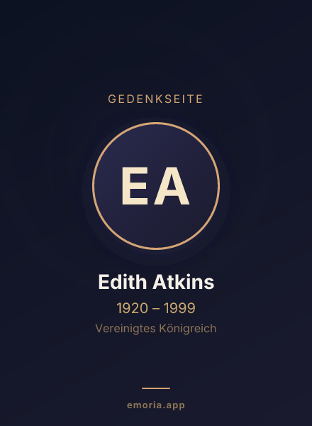 Gedenkportrait von Edith Atkins