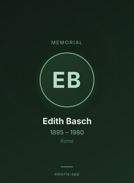Memorial portrait of Edith Basch
