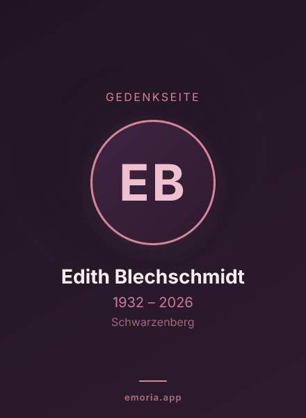Gedenkportrait von Edith Blechschmidt