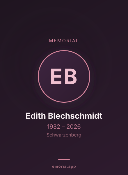 Memorial portrait of Edith Blechschmidt