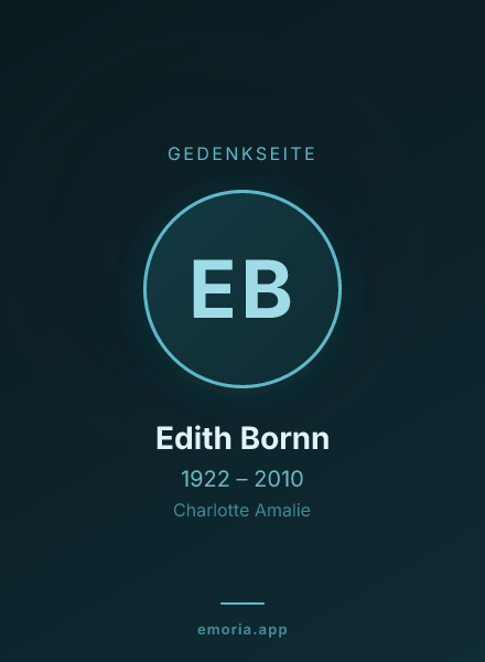 Gedenkportrait von Edith Bornn