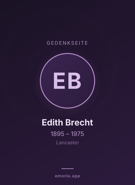 Gedenkportrait von Edith Brecht