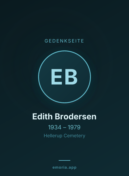 Gedenkportrait von Edith Brodersen