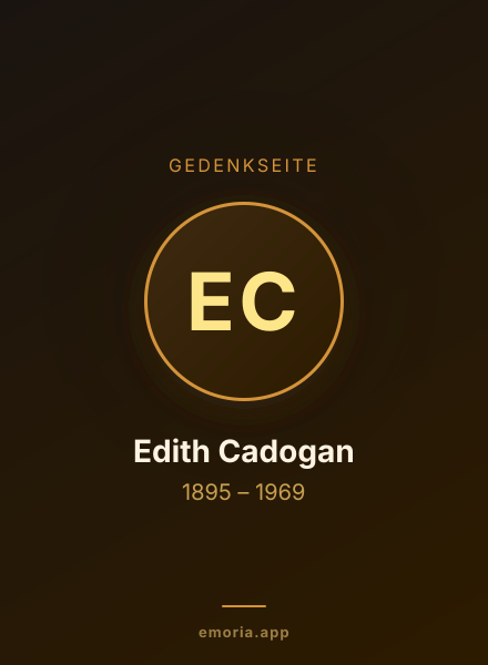 Gedenkportrait von Edith Cadogan