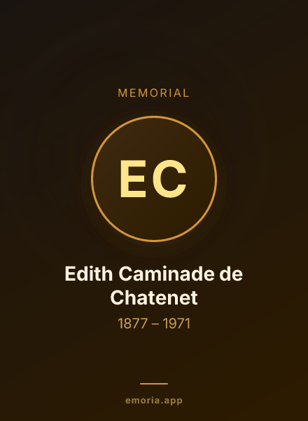 Memorial portrait of Edith Caminade de Chatenet