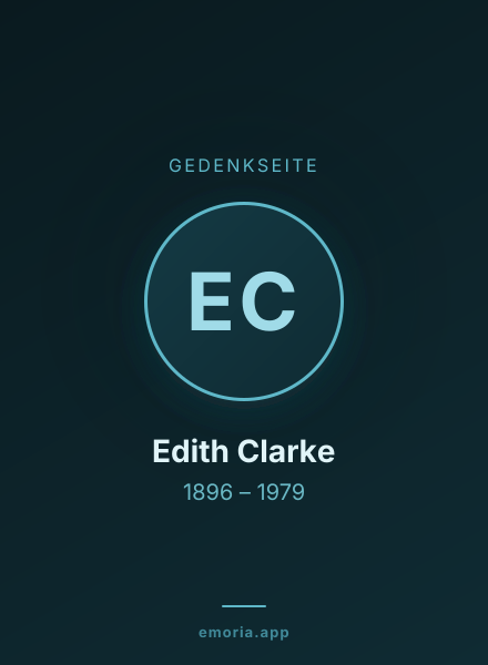 Gedenkportrait von Edith Clarke