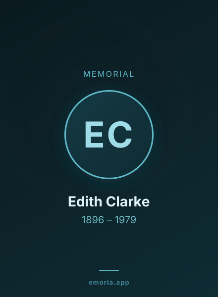 Memorial portrait of Edith Clarke