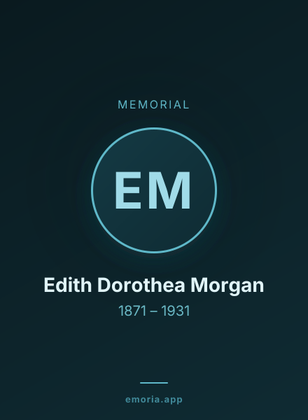 Memorial portrait of Edith Dorothea Morgan