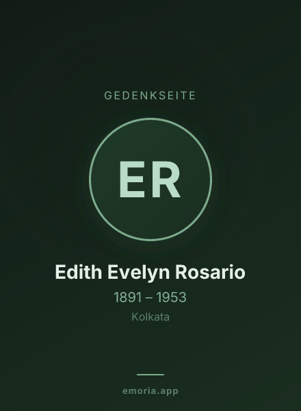Gedenkportrait von Edith Evelyn Rosario
