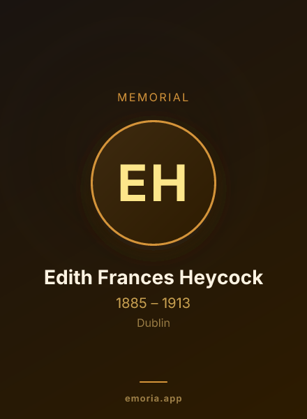 Memorial portrait of Edith Frances Heycock