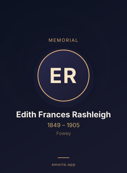 Memorial portrait of Edith Frances Rashleigh