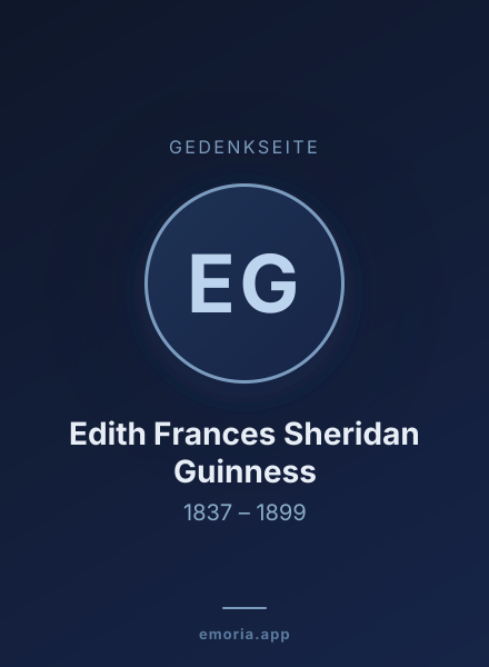 Gedenkportrait von Edith Frances Sheridan Guinness