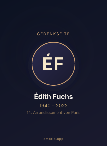 Gedenkportrait von Édith Fuchs