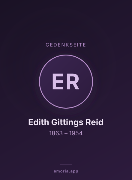Gedenkportrait von Edith Gittings Reid