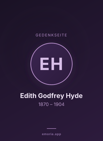 Gedenkportrait von Edith Godfrey Hyde