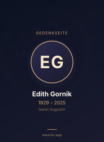 Gedenkportrait von Edith Gornik