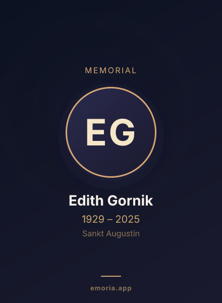 Memorial portrait of Edith Gornik