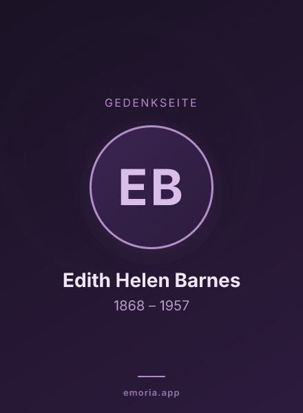 Gedenkportrait von Edith Helen Barnes