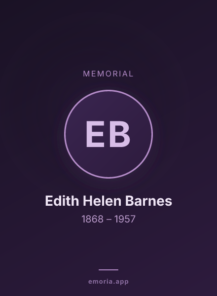 Memorial portrait of Edith Helen Barnes