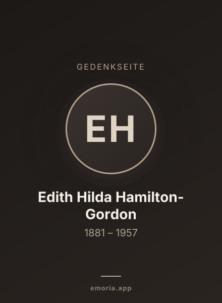 Gedenkportrait von Edith Hilda Hamilton-Gordon