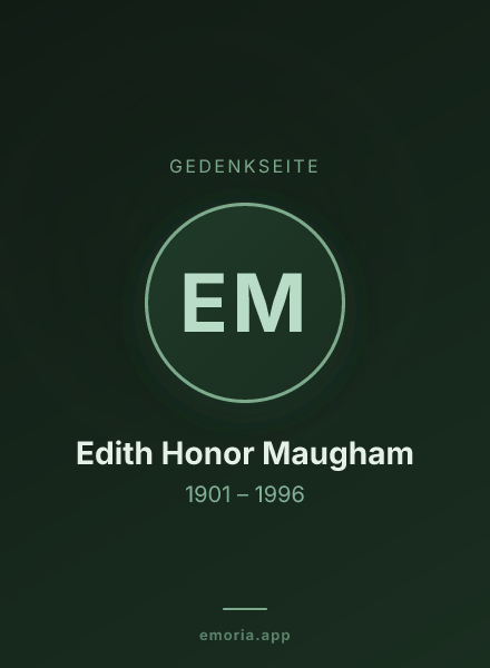 Gedenkportrait von Edith Honor Maugham