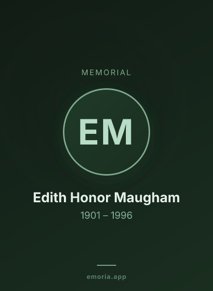 Memorial portrait of Edith Honor Maugham
