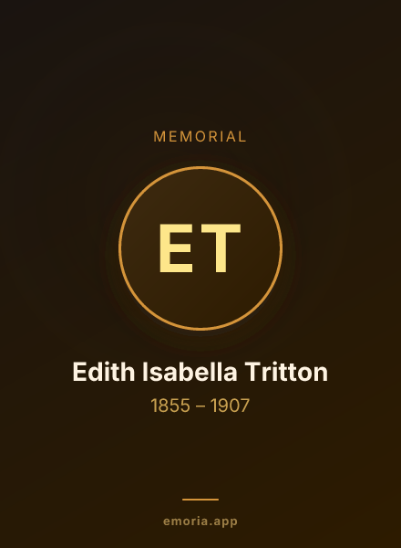 Memorial portrait of Edith Isabella Tritton
