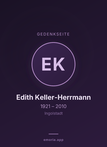 Gedenkportrait von Edith Keller-Herrmann