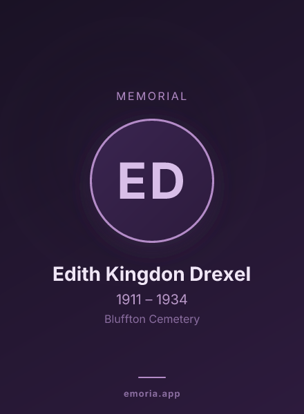 Memorial portrait of Edith Kingdon Drexel