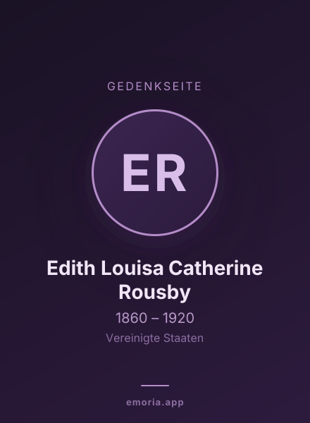 Gedenkportrait von Edith Louisa Catherine Rousby