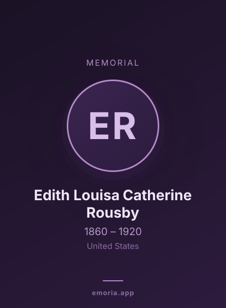 Memorial portrait of Edith Louisa Catherine Rousby