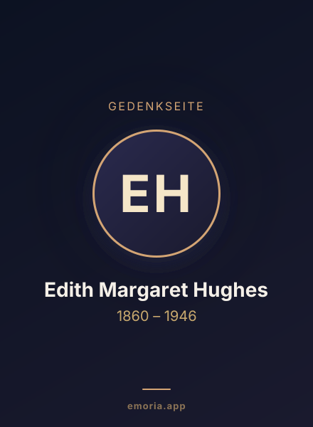 Gedenkportrait von Edith Margaret Hughes