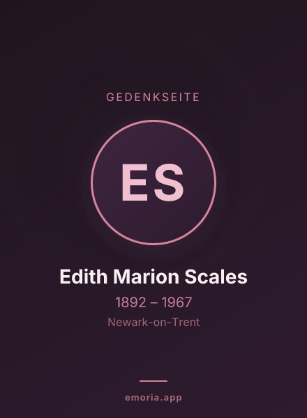 Gedenkportrait von Edith Marion Scales