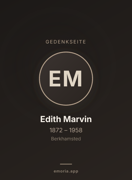 Gedenkportrait von Edith Marvin