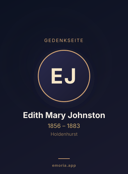 Gedenkportrait von Edith Mary Johnston