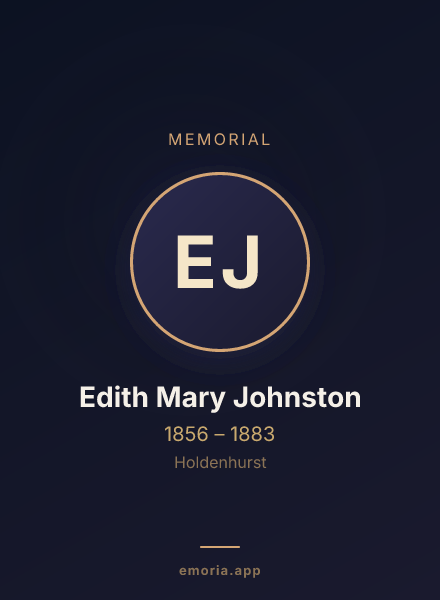 Memorial portrait of Edith Mary Johnston
