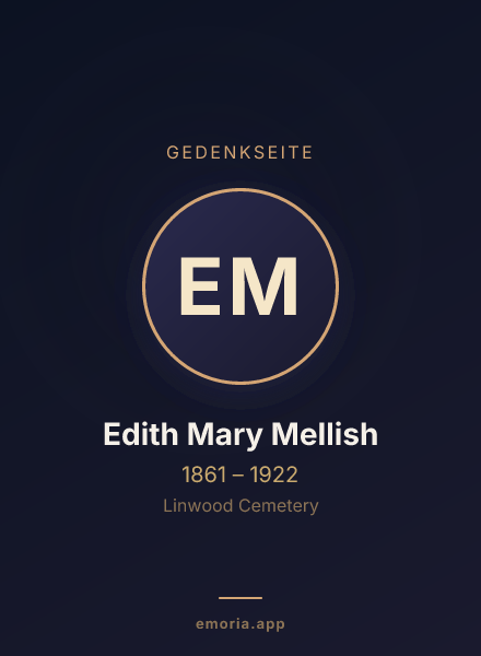 Gedenkportrait von Edith Mary Mellish