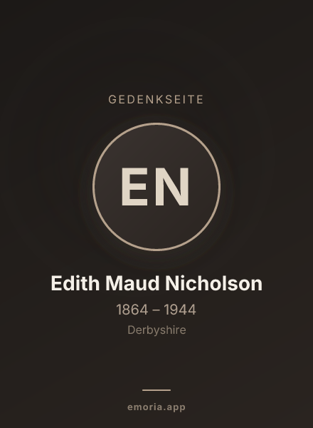 Gedenkportrait von Edith Maud Nicholson