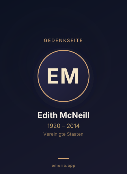 Gedenkportrait von Edith McNeill