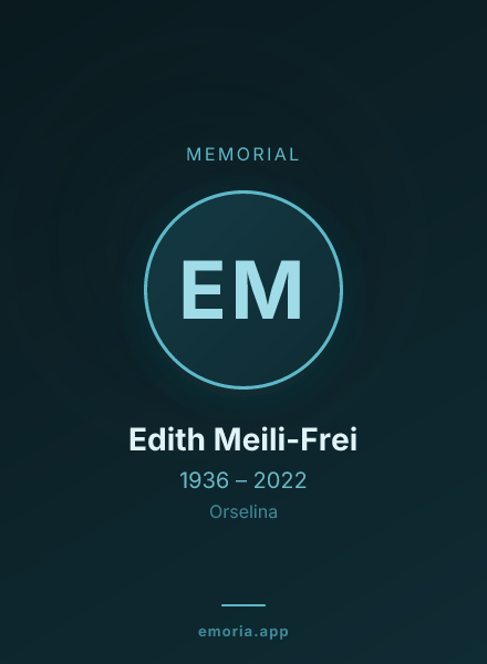 Memorial portrait of Edith Meili-Frei