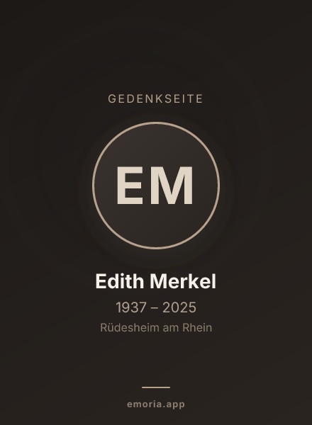 Gedenkportrait von Edith Merkel