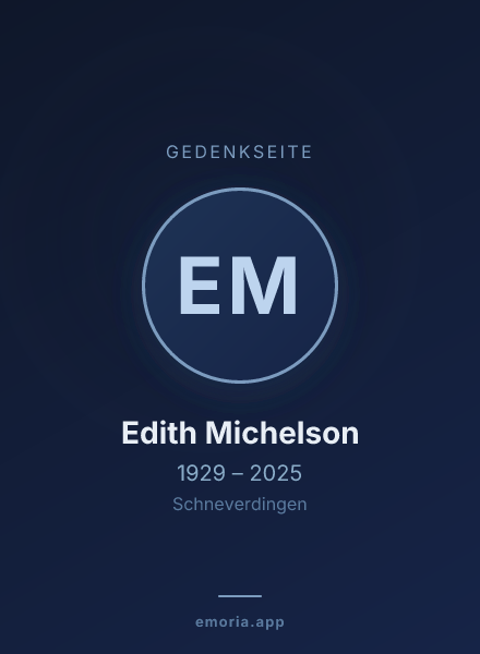 Gedenkportrait von Edith Michelson