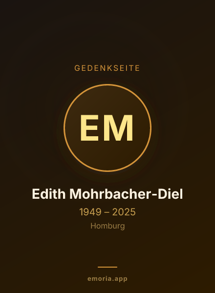 Gedenkportrait von Edith Mohrbacher-Diel