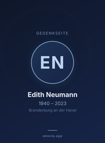 Gedenkportrait von Edith Neumann
