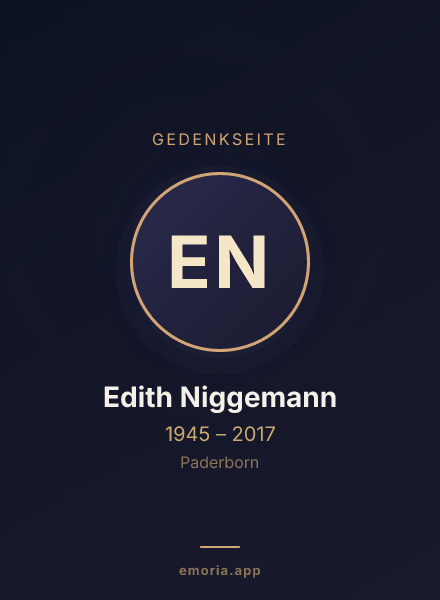 Gedenkportrait von Edith Niggemann